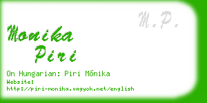 monika piri business card